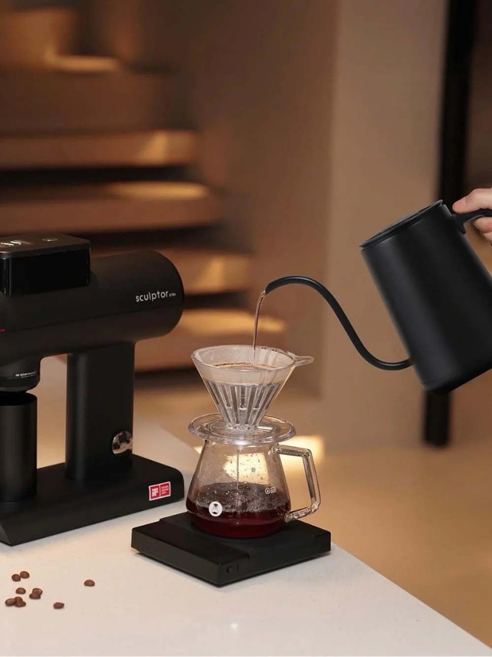 Timemore Fish Smart Electric Kettle 600ml Gooseneck Pour Over NEW Open Box